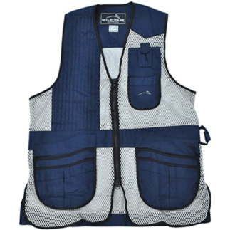 Wild Hare navy and silver trap shooting vest